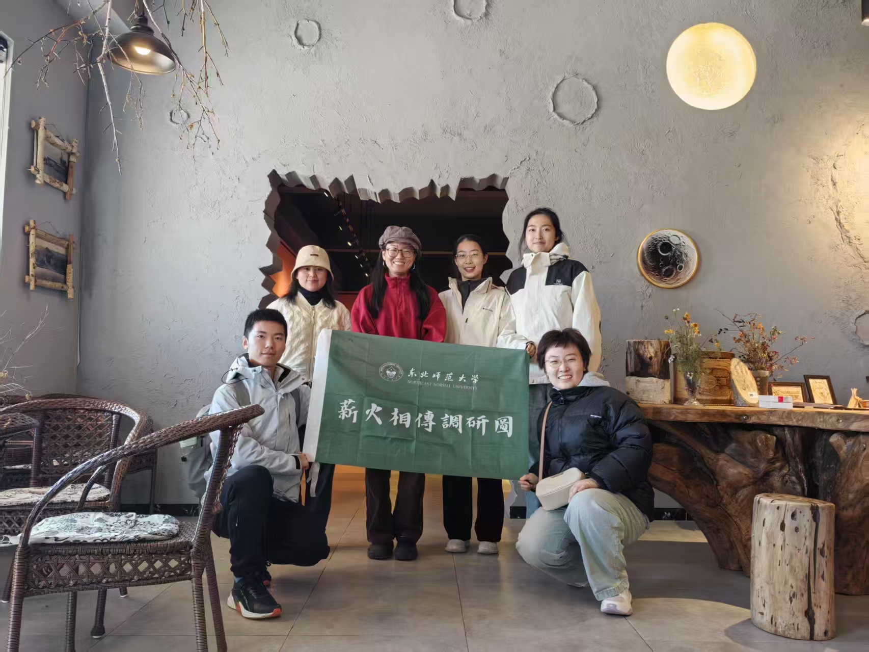 义工与调研团队合影